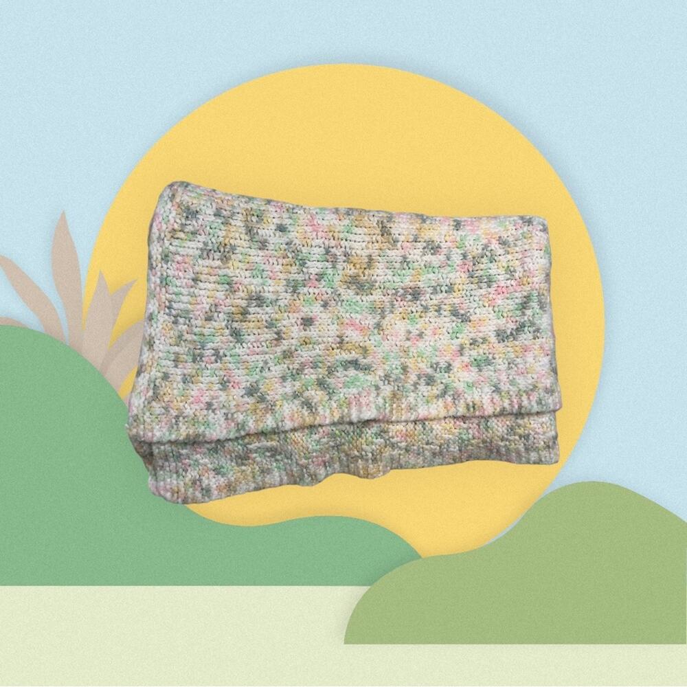 Vintage knit baby blanket